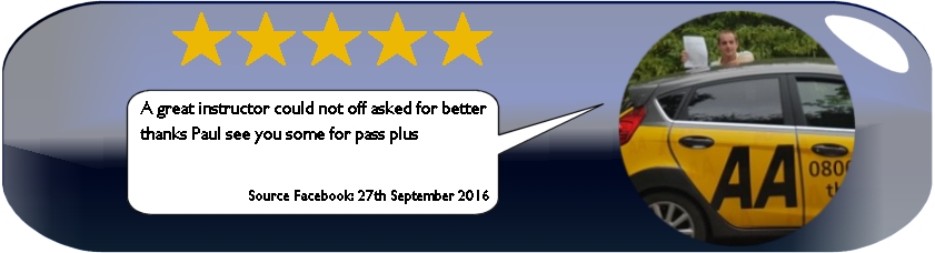 5 star Review of Pauls 5 Star driving tuition by mike ree